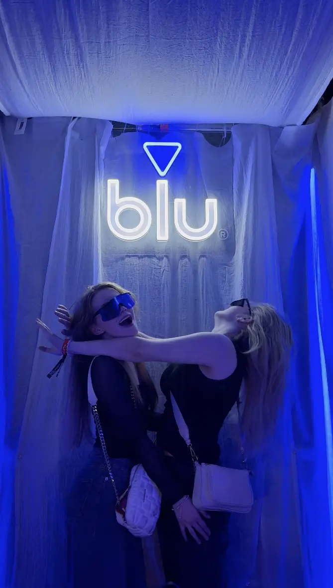 Neon blu – Event-Fotowand – Projekt von Neonworld