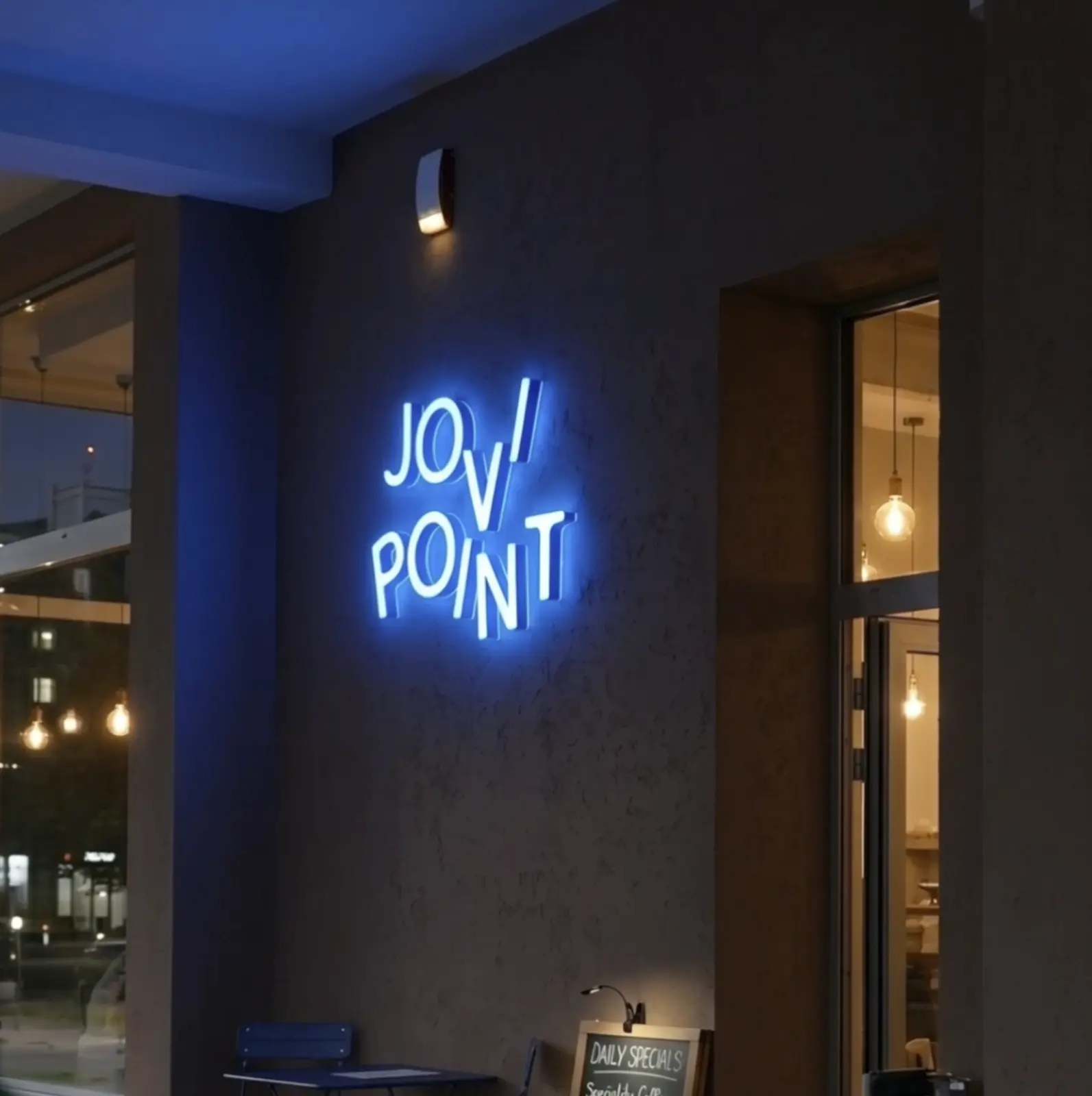 Leuchtreklame Jovi Point – Projekt von Neonworld
